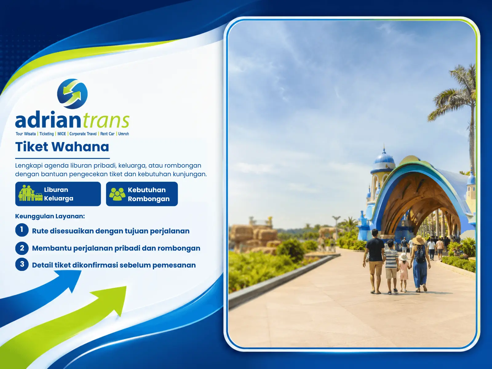 Ilustrasi layanan tiket wahana PT Adrian Trans Indonesia