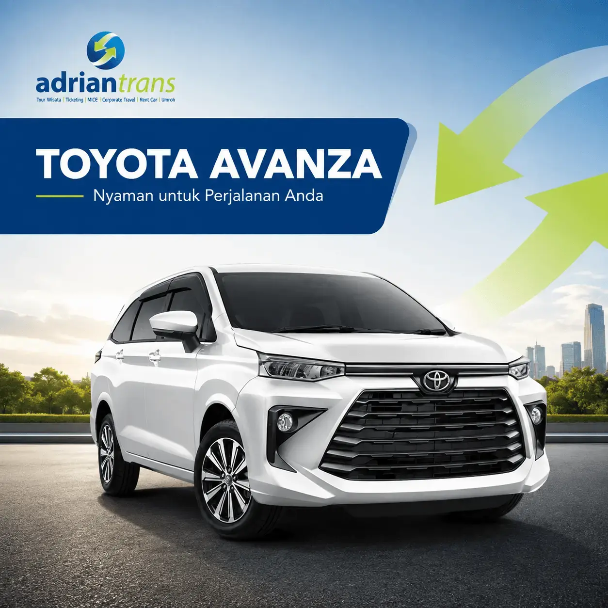 Toyota Avanza Type G untuk layanan rental Adrian Trans