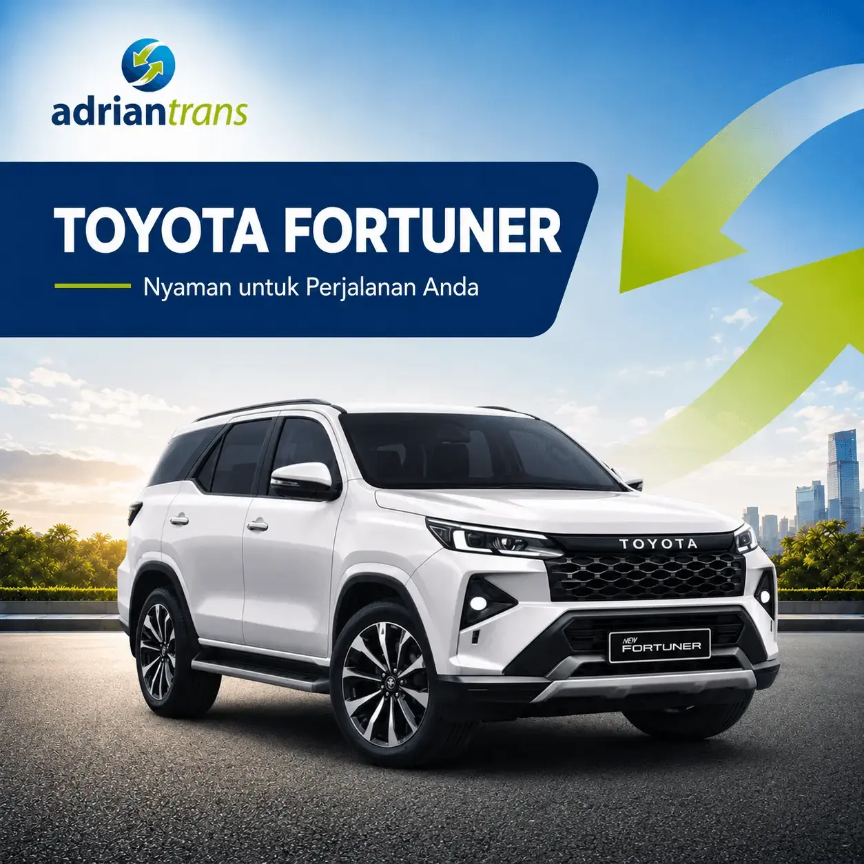 Toyota Fortuner untuk layanan rental Adrian Trans