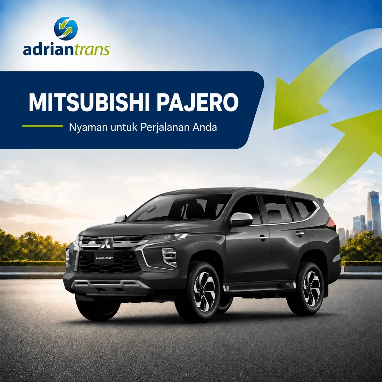 Mitsubishi Pajero untuk layanan rental Adrian Trans